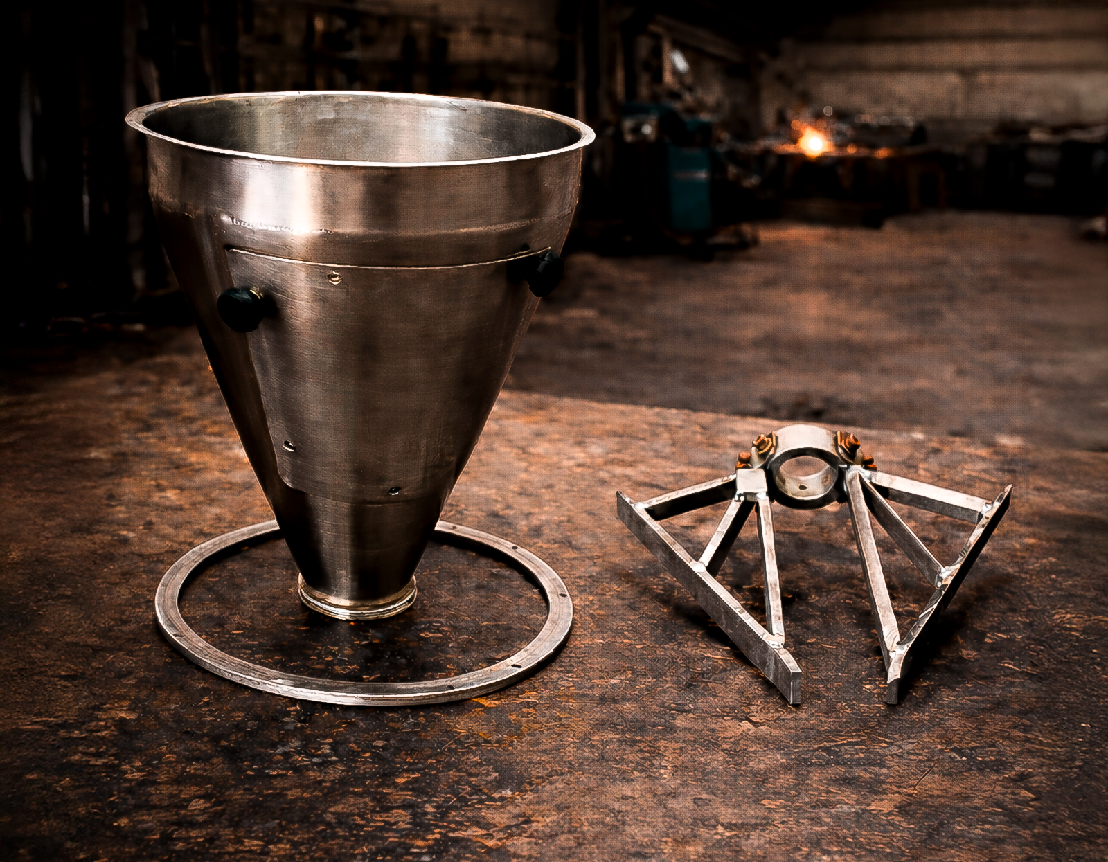 Moega e Mexedor Aço inoxidável